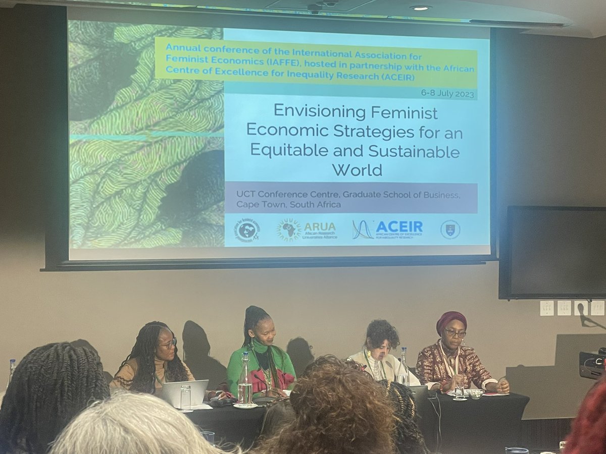 Here with #FeministEconomists across the world envisioning Feminist Economic Strategies for an equitable and Sustainable Word. #Feminists have the answers for a better world for all of us only if we could listen to them @IAFFE @woman_kind