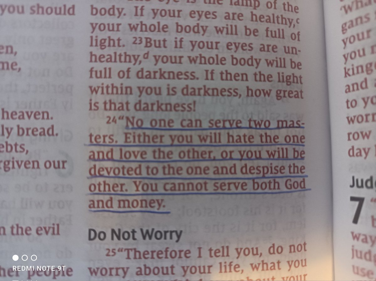 AndyBarclayWatt's tweet image. Reminded again this morning to consider who or what I am really serving. Money is a terrible master! #Priorities #FollowingChrist