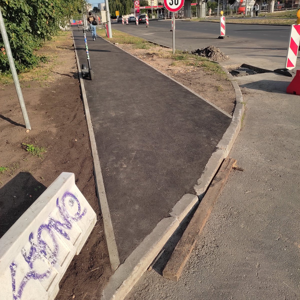 Prieks, kā Rīgas Dome sadarbībā ar Nacionālā kultūras mantojuma pārvaldi ir vienojušies un saglabājuši vērtīgās padomju laiku augstās apmales atjaunojot ietvi Austrumu maģistrāles būvniecības ietvaros.