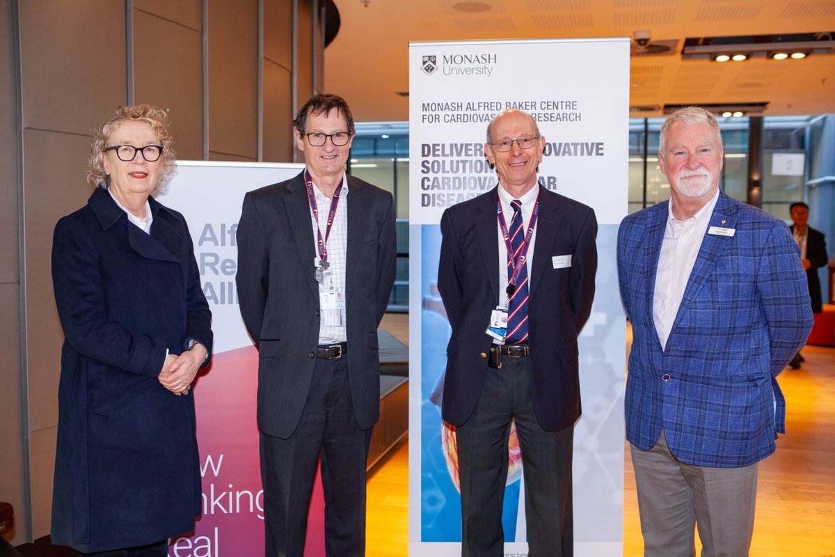Our Monash Alfred Baker Centre for Cardiovascular Research launched today 👏. It will ⬆️ opps for academic-clinician partnered #research and offer new pathways for research talent across the @Alfred_Research Precinct. @MonashUni @AlfredHealth monash.edu/medicine/cardi…