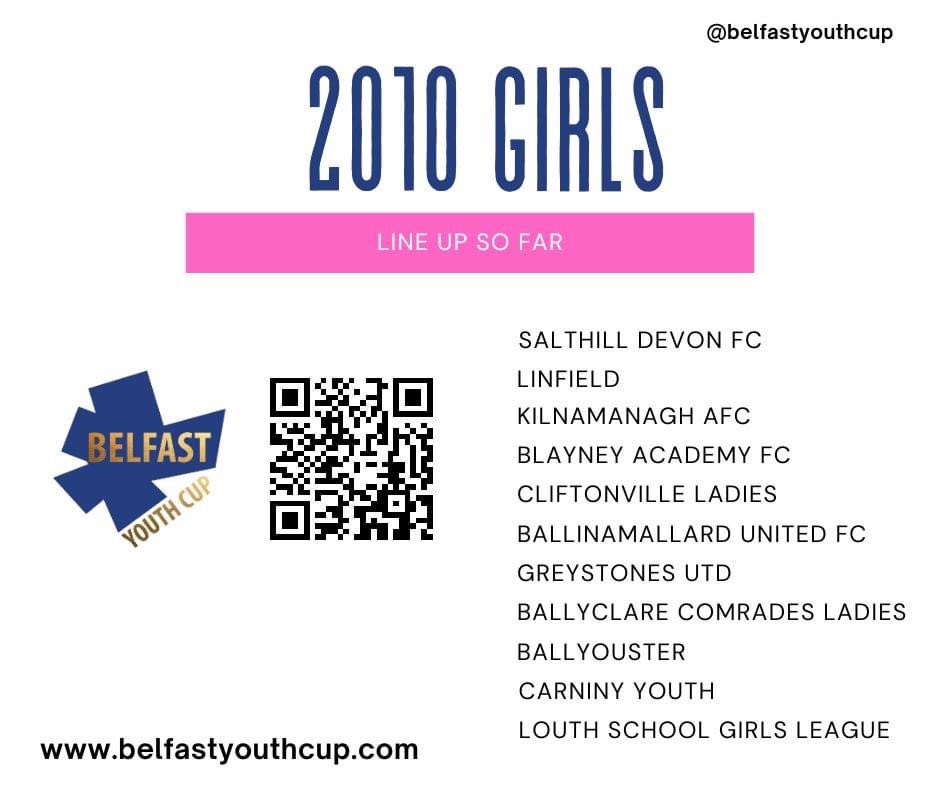 Girls 2010 I Looking Strong 🤩

The Girls 2010 section at the #BYC2023 is looking very competitive. With teams travelling from all over NI and ROI it's shaping up to be a fantastic event. 

Still limited places available. Register today 👉forms.gle/b3jvVKNc9817WT…

<a href="/BelfastYouthCup/">Belfast Youth Cup</a>
