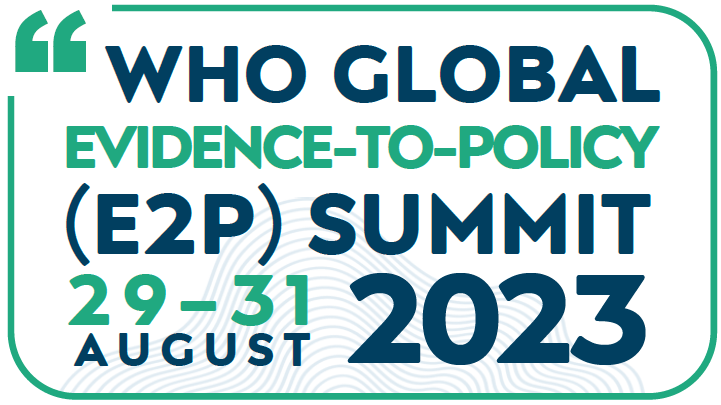 Terry364's tweet photo. Global Evidence-to-Policy Summit 2023! 🌍
Register now and secure your spot at this prestigious event.
#E2PSummit2023 #EVIPNet #WHO
https://t.co/zK2ti61vMB https://t.co/Ql5i6XMEjF