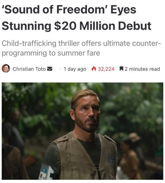 Nancy023922191's tweet image. Who’s seen the movie or going to see Sound of Freedom?