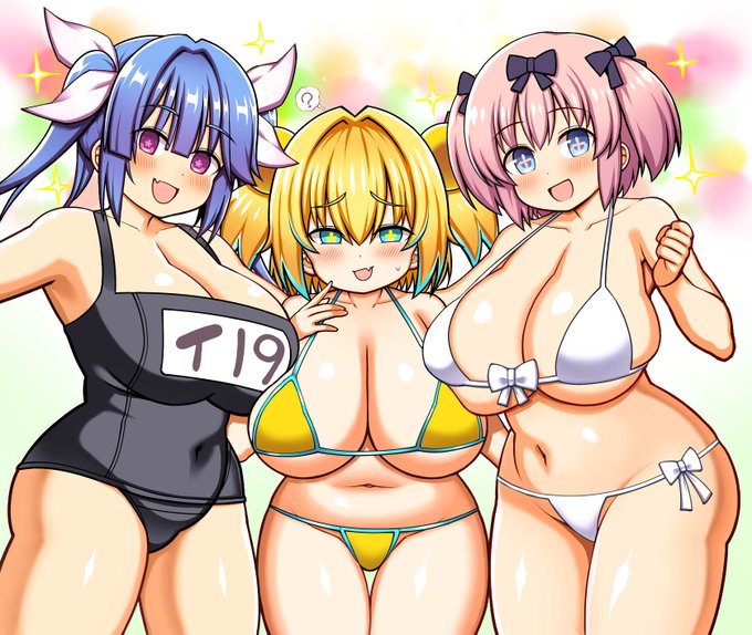 #ビキニの日 
瞳に模様ガールズ 