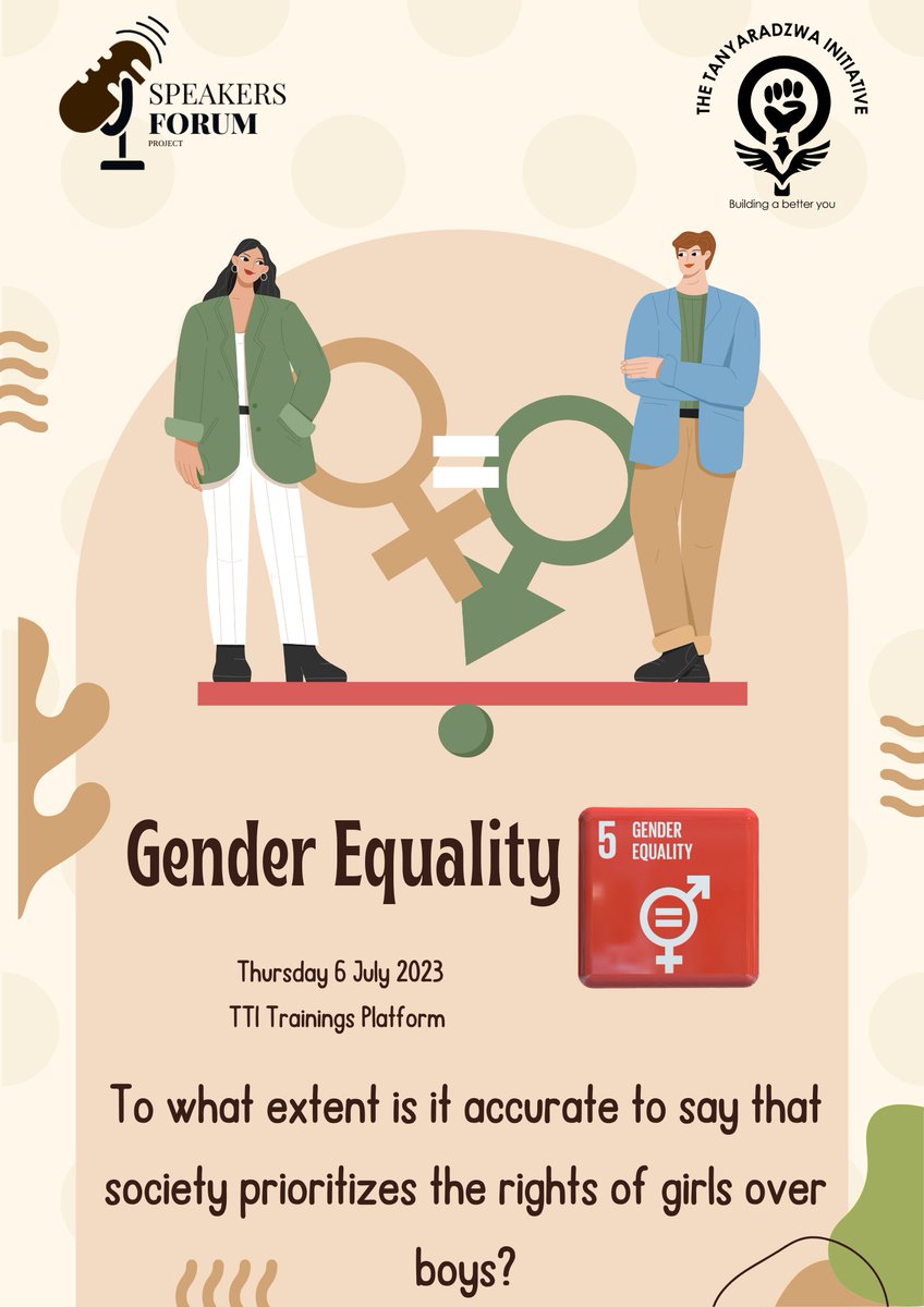 🌟 Hear compelling arguments from various perspectives as our speakers examine the balance of gender rights in our society. 💪💔

🔥 Don't miss out on this challenging discussion! Contact +263774107616 for the link! 🗣️💡