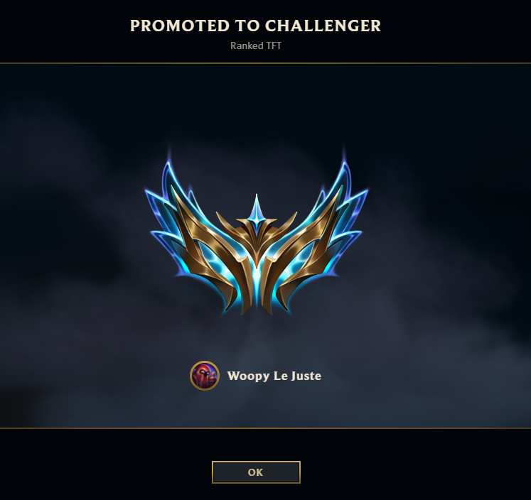 Vive TFT #153, ce passage challenger a été plus difficile suite à ma pause TFT sur le set 8. J'ai aussi du drop mon égo de joueur poro et quel hasard, +450lps en switchant sur ezreal... overcome and adapt i guess