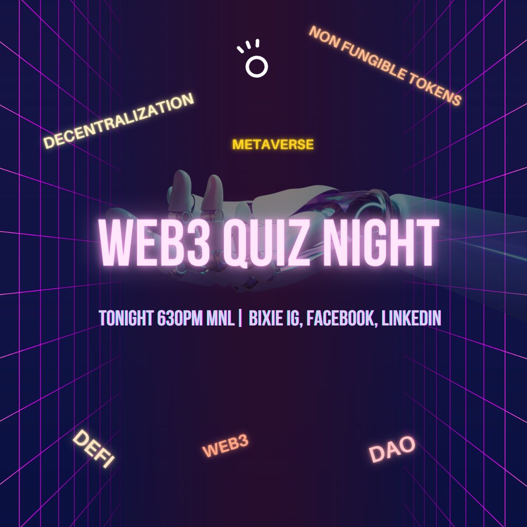 Hit RETWEET &amp; JOIN our LIVE quiz here: tinyurl.com/bixgiveaway TONIGHT 630PM MNL and WIN special prizes! 💜

#Bixie #women #fintech #gender #female #Empowerment #Savings #QUIZ #WEB3 #web3community #WomenEmpowerment #Finance #FinancialLiteracy #PersonalFinance #Millenials