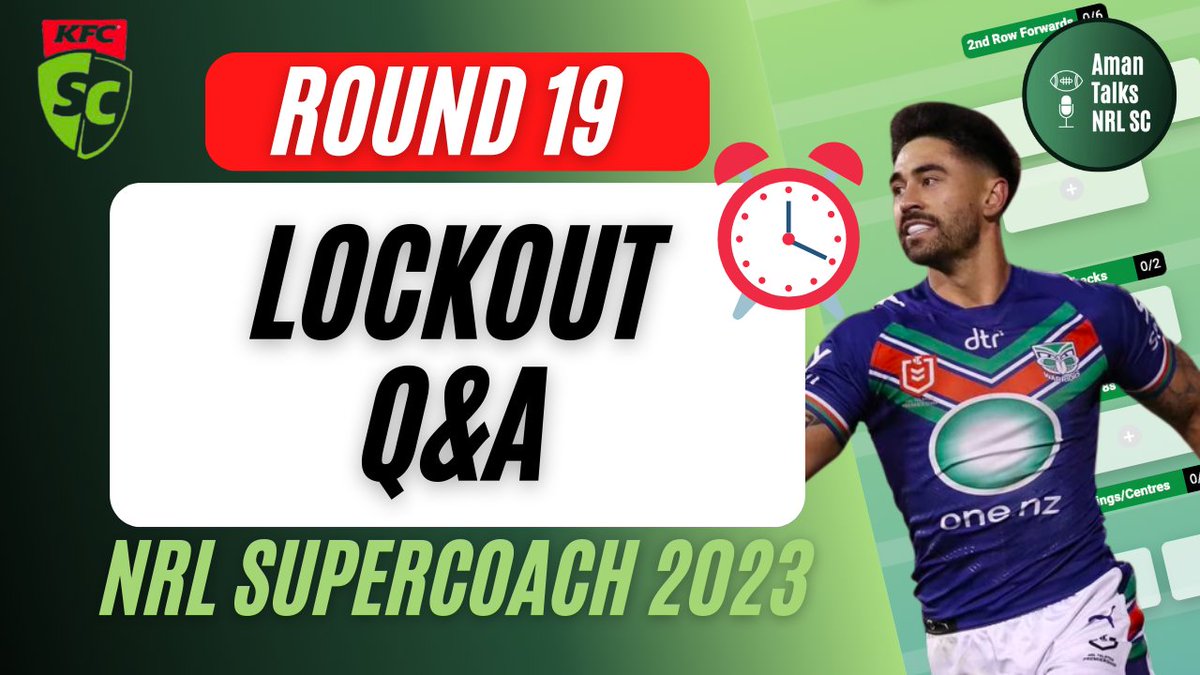 AmanTalksNRLSC's tweet photo. Going live tonight at 7pm for a #RD19 lockout countdown stream!
#NRLSuperCoach 
👉 https://t.co/OgFd9jyEqw https://t.co/FeGZaDFkVK