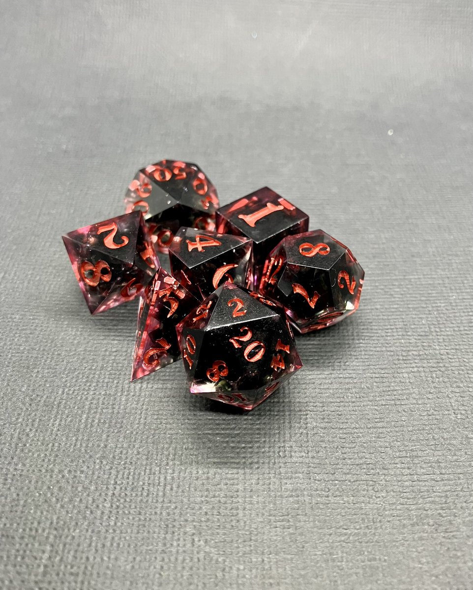 dicekeeperroost's tweet photo. I made more. #dice #dicemaker #resindice #rpg #ttrpg #gaming #boardgames #dnd #pathfinder #shinymathrocks #clickclacks #criticalrole https://t.co/JEYqmdDxyx