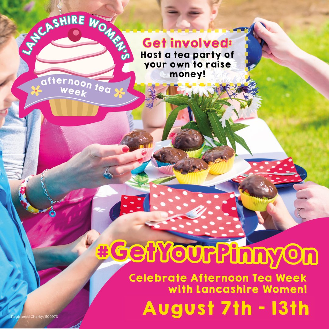 🍰7th - 13th August is Afternoon Tea Week🍰

So whether its a cuppa in the garden with friends or in the workplace with your colleagues, get together, have fun and help raise money to support the work we do with women in Lancashire.👉 lnkd.in/e6fkUqDV