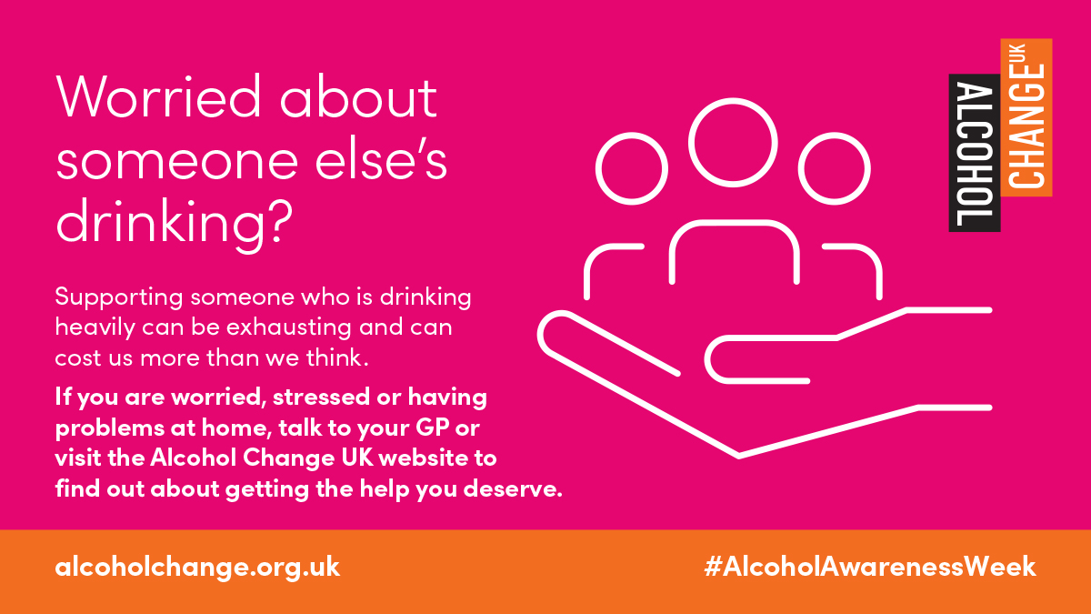 All this week, we have been taking part in #AlcoholAwarenessWeek with Alcohol Change UK. 

Scottish Families is here for anyone concerned about someone else's alcohol or drug use. 

Phone: 08080 10 10 11
Email: helpline@sfad.org.uk   
Webchat: sfad.org.uk