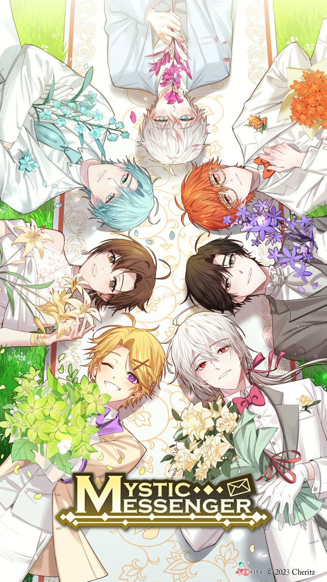 Ikemenfangirl's tweet photo. Mystic Messenger 7th Anniversary Event (Multilingual)

Title: Mystic Messenger
By: Cheritz
Platform: iOS, Android
Languages: English, Korean, español
Official site: https://t.co/WAtM1dJ5v3

Title Illustration : July 6th - July 19th (KST)

#mysme #MysticMessenger #수상한메신저 https://t.co/dudVRRC5JI