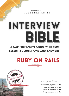 RubyOnRailsBa's tweet photo. "The Ruby on Rails Interview Bible 2023" - A Comprehensive Guide with 500+ Essential Questions and Answers! #ruby #book #rails #interview #job #jobhelp #preparation #betterjob #itjobs #programmer #ebook #remotework #juniors #seniors
https://t.co/R7wON3qHWB https://t.co/7QuC9IICxb