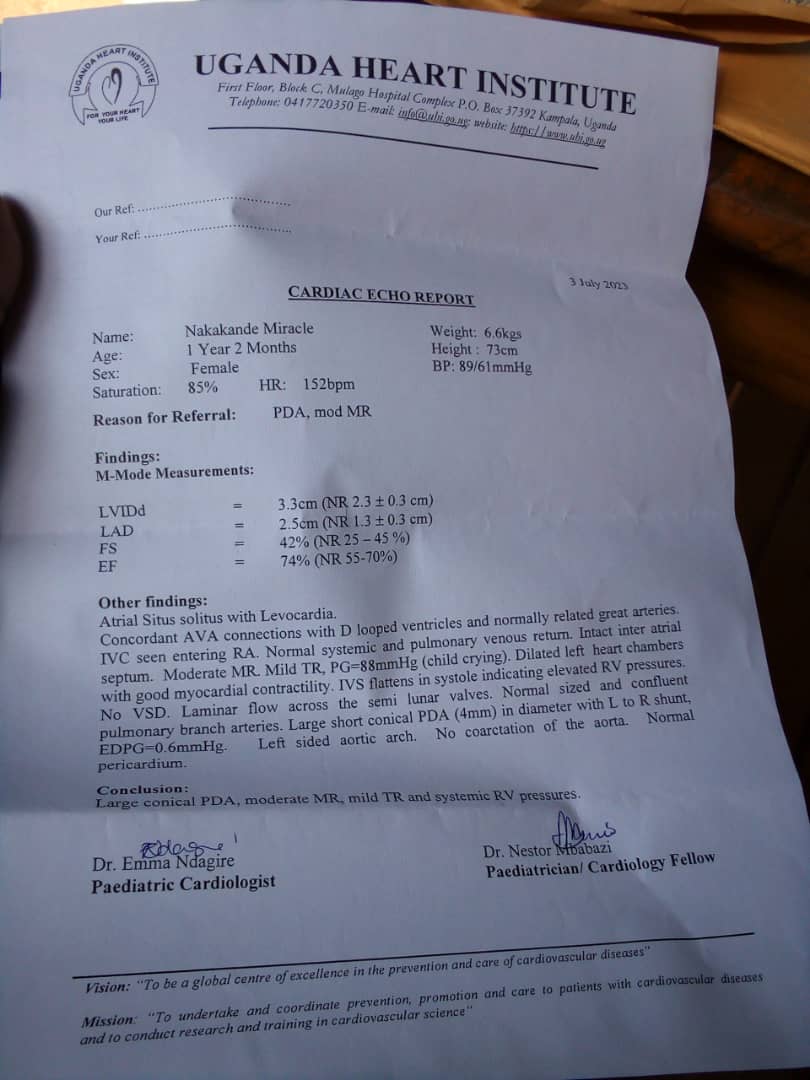 Journalist  John Kabuye is looking for Shs 5million to finance a heart surgery of his daughter  Miracle Linsa Nakakande. The truth is that few journalists can raise 5million with ease and Kabuye has one week to get the money Kindly join me and we help. 0700391620 (Gabriel Buule)
