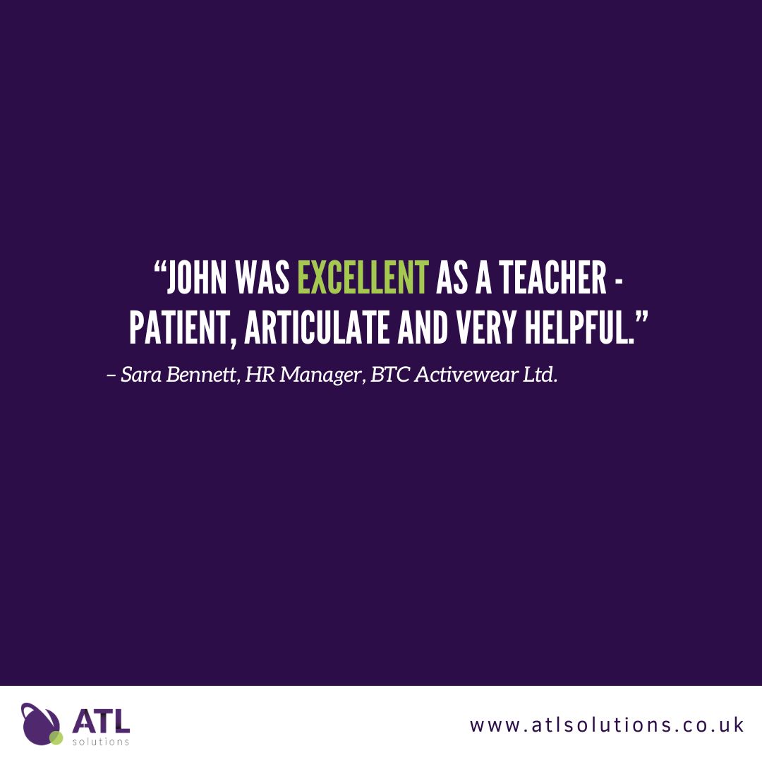 HelenBrewster's tweet image. With 23 years of experience, our expert trainers like John provide exceptional training experiences. 🌟 Discover the benefits of our tailored training at atlsolutions.co.uk . 💼🌐 #ATLSolutions #CustomizedTraining #BoostYourSkills