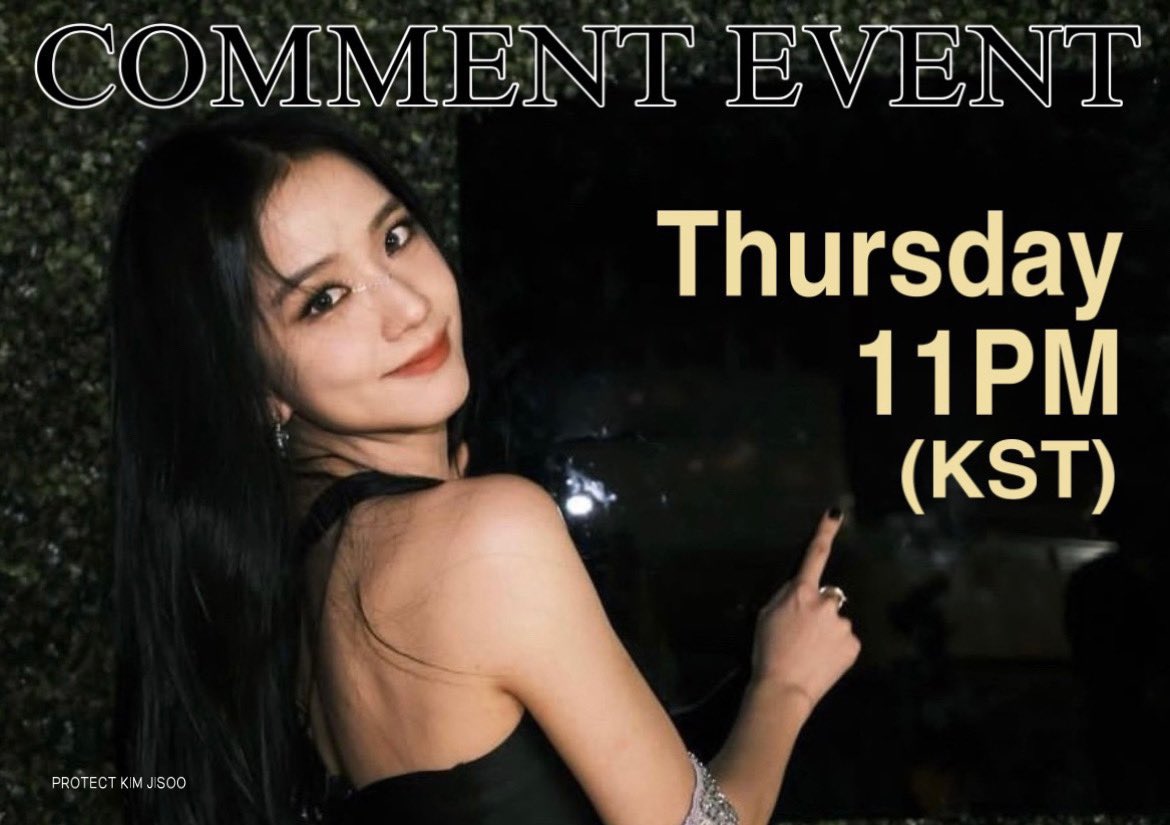 📣 𝐂𝐎𝐌𝐌𝐄𝐍𝐓 𝐄𝐕𝐄𝐍𝐓 📣

We have decided to hold a comment event as a response to the shadow banned that caused by haters who left a hate spam comment. 
This is also because Instagram team has issued a warning on Jisoo's Instagram due to the increasing number of hate spam