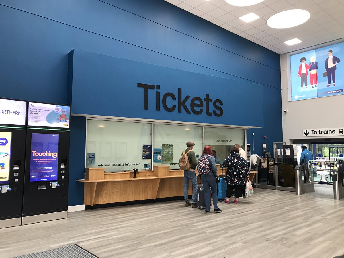 What future for ticket offices? A consultation starts on closing most of them, only this one in Barrow due to remain in Cumbria. Job losses unclear but hundreds expected. Govt says only 12% tickets bought at counter <a href="/BBC_Cumbria/">BBC Cumbria</a>