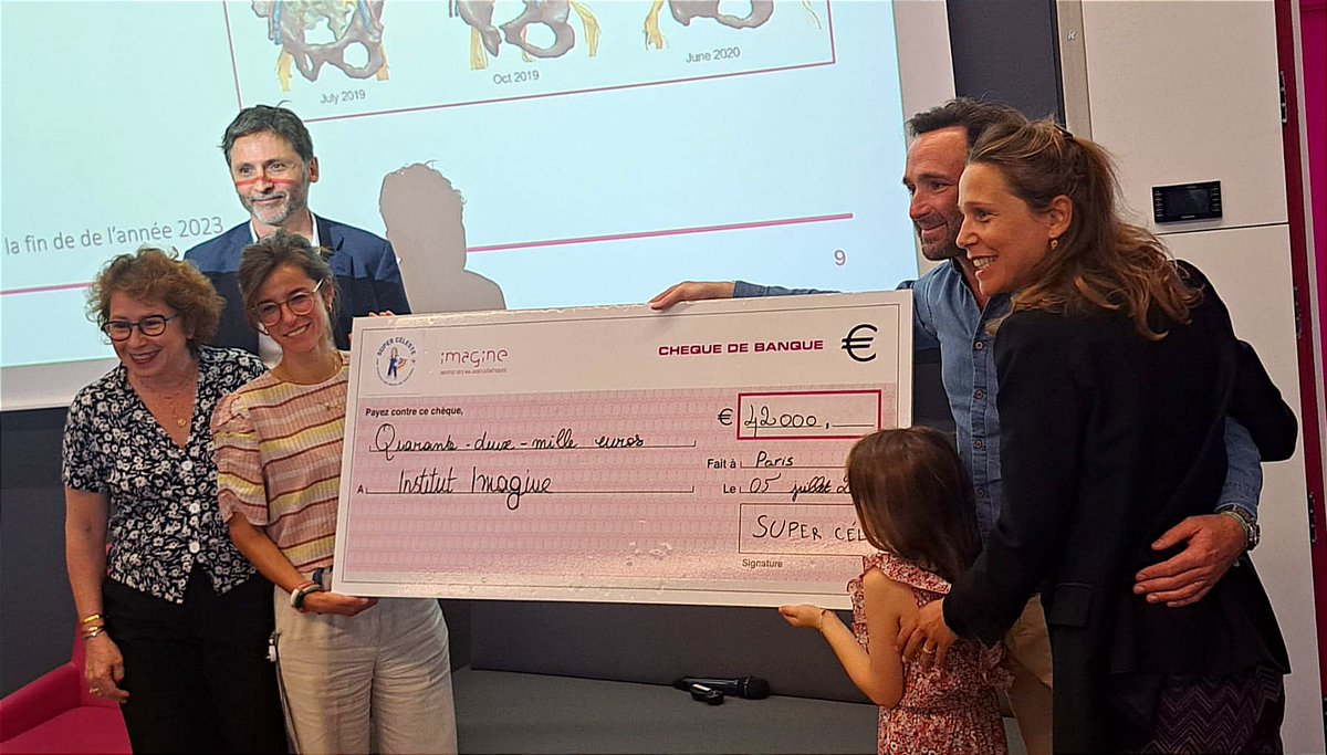 Toute notre admiration à Aliénor et Pierre-Louis Blond pour leur levée de fonds à l'attention des équipes de recherche de l'<a href="/InstitutImagine/">Institut Imagine</a>. Leur association #SuperCéleste a pour but d'apporter l’espoir à ceux qui affrontent trop tôt les épreuves de la vie #recherche #génétique