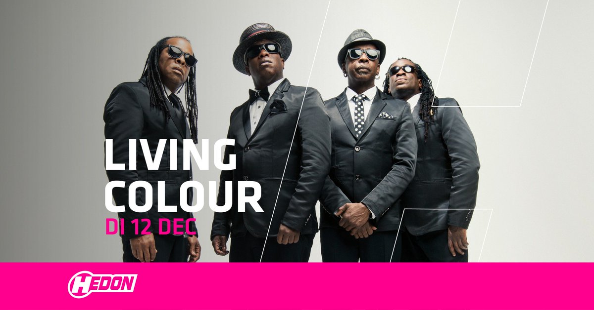 #BEVESTIGD: Op dinsdag 12 december geeft de legendarische band <a href="/LivingColour/">Living Colour</a> voor het eerst sinds 2019 weer een optreden in <a href="/Hedon/">Hedon</a>! Meer informatie en kaartverkoop gaat via bit.ly/46Oe32v