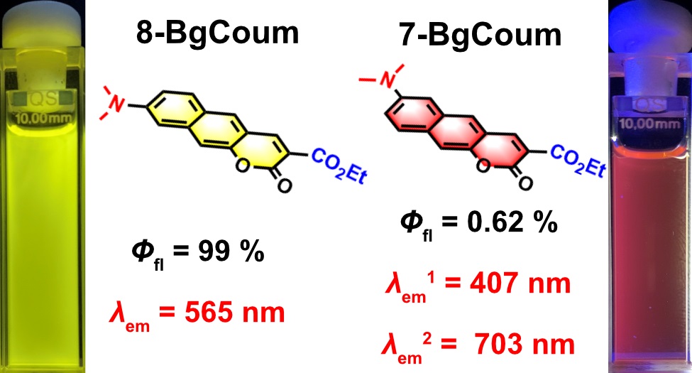 TGryko's tweet image. We figured out that conformation of ester group governs the photophysics of benzo[g]coumarins.pubs.acs.org/doi/10.1021/ja…
