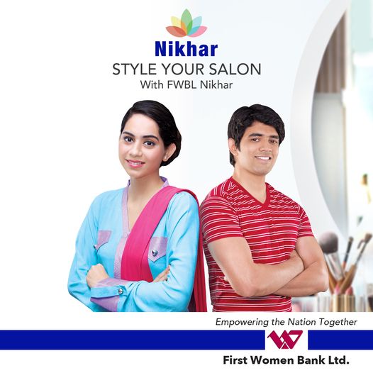 FWBLbank's tweet photo. Make your Salon dreams come true – choose FWBL Nikhar to work for you in opening your first salon, or renovating and expanding your existing business! FWBL Nikhar offers hassle-free financing on easy terms, open to women, men and transgender citizens. 
#FWBL #Nikhar https://t.co/jq2vTOcRzK