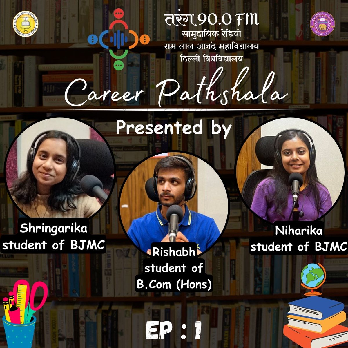 tarang_90FM's tweet photo. Career Pathshala- @RLAC_DU  Department Orientation
In this series you will get to know the Department of @Rlac_DU.
Ep 01-This episode is an introduction of the college and the departments of @RLAC_DU
.
.
. 
🔗https://t.co/N9woGfnm4x https://t.co/oc1pPqwbXn