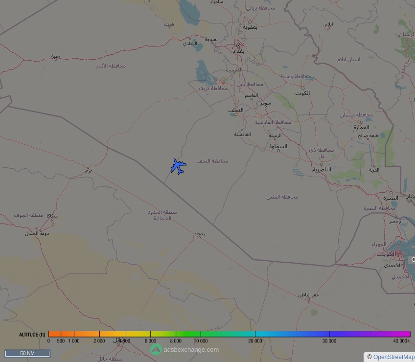 IntelSky_ar's tweet photo. ✈️ طائرة عسكرية تابعة 🇺🇸 للقوات الجوية الأمريكية من نوع #K35R ( Boeing KC-135R )  تسجيل: 60-0362 ترميز: #AE059D  رصدت الآن فوق 🇮🇶 العراق على ارتفاع ☁️ 26000 قدم.

🔴 للمتابعة مباشرة:
https://t.co/BZZiCcNIEf

🖼️ https://t.co/uMwHwOSCnA https://t.co/GvjTTU5ILd