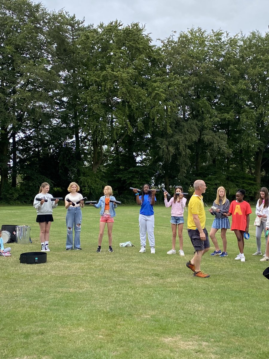 Our Arts Festival has begun! Samba drumming , graffiti and circus skills on the front field 😊 <a href="/StSwithunsGirls/">St Swithun's School</a> #artsfestival