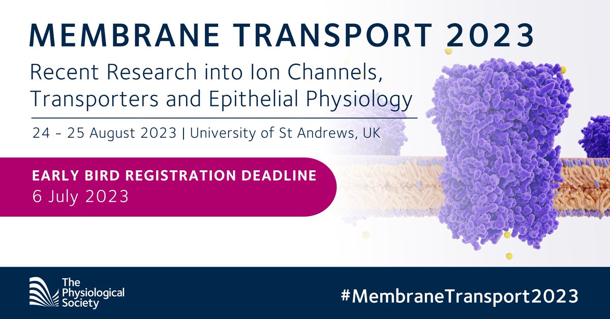 Reminder: today is the last day to register for @thephysoc Membrane Transport 2023 at early bird rates! We have a great programme bit.ly/42jZ26e, and are delighted to announce our keynote lecture to close the meeting will be delivered by Prof. Volker Vallon from UCSD!