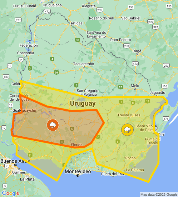 Inumet_'s tweet photo. Alerta naranja y amarilla por Tormentas fuertes
Se actualizará a las 07:30 o ante cambios significativos

Más info: https://t.co/zY2u8OFmLu https://t.co/knOrWKIQVh