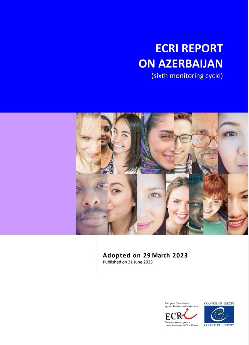 The 6th Report on #Azerbaijan by the @ECRI_CoE points out that Baku persistently spews venomous #hatespeech, shamelessly propagating despicable #racist anti-#Armenian stereotypes, and deliberately fanning the flames of hostility towards }#Armenia. 
rm.coe.int/sixth-report-o…