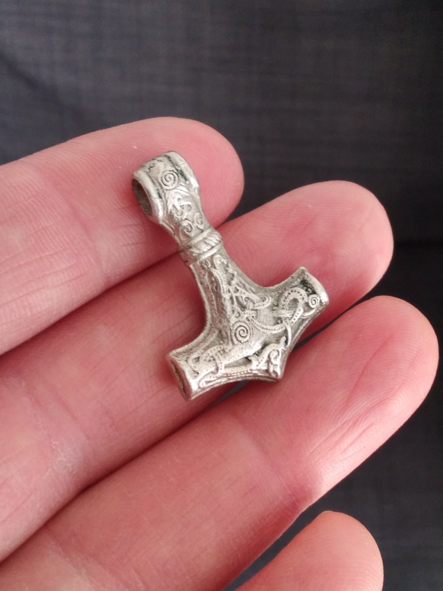 Excited to share the latest addition to my #etsy shop: Handmade God Thor Mjolnir Pendant, rare Viking age artefact replica in silver https://t.co/MTdKXHVD12 #silver #birthday #unisexadults #nordicwarriorgift #scandinaviangift #yulepagangift #berserkergiftart #mjolnirhi https://t.co/w4f9l8Ek58