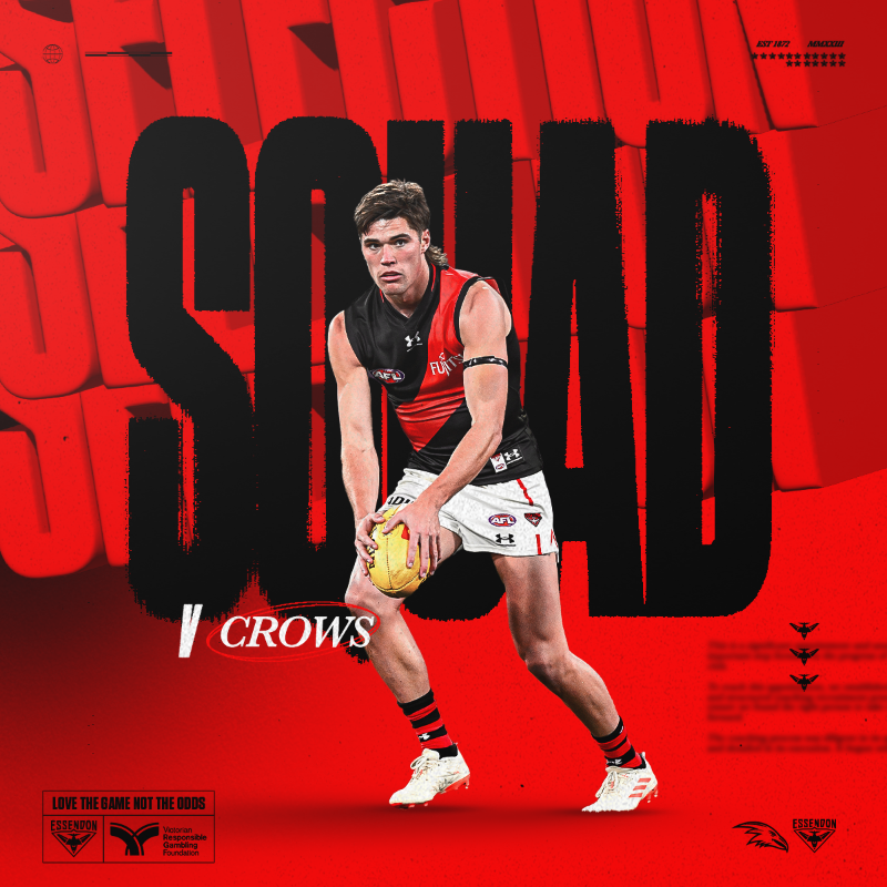 essendonfc's tweet photo. Three potential ins for Sunday.
