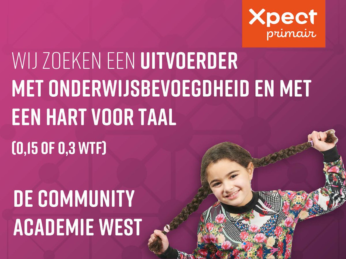 Heb jij een hart voor taal en beschik je over een onderwijsbevoegdheid? Lees meer over deze mooie vacature op werkenbijxpect.nl