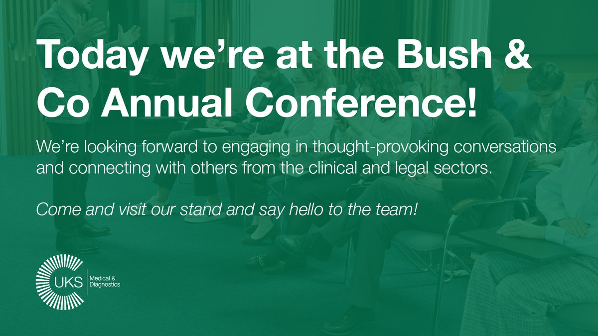 Today we’re at the <a href="/Bush_Company/">Bush & Co</a> Annual Conference!
We’re looking forward to engaging in thought-provoking conversations and connecting with others from the clinical and legal sectors. Come and visit our stand and say hello to the team!
#UKS #MedicalDiagnostics #HandledWithCare