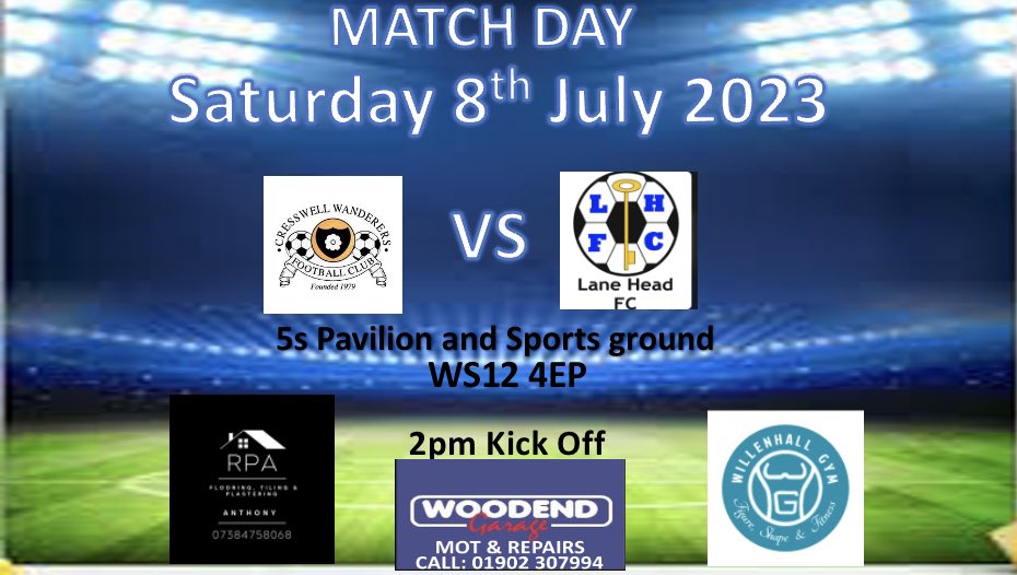 After a good result on Tuesday night, this Saturday we make the short trip away to Cresswell Wanderers to get the lads more minutes and to build on our performance from Tuesday night. So if you don’t know what to do come down and support the lads this Saturday💪
#upthelane 💙
