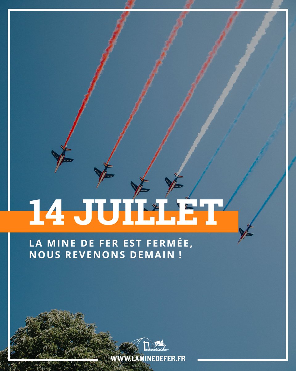 laminedefer's tweet photo. Bonne fête du 14 juillet !
Nous sommes fermés aujourd’hui mais vous pouvez
toujours commander sur le site, vos achats seront
préparés et expédiés dès notre retour lundi !
#laminedefer #minedefer #fer #acier https://t.co/CxyFF8IreU
