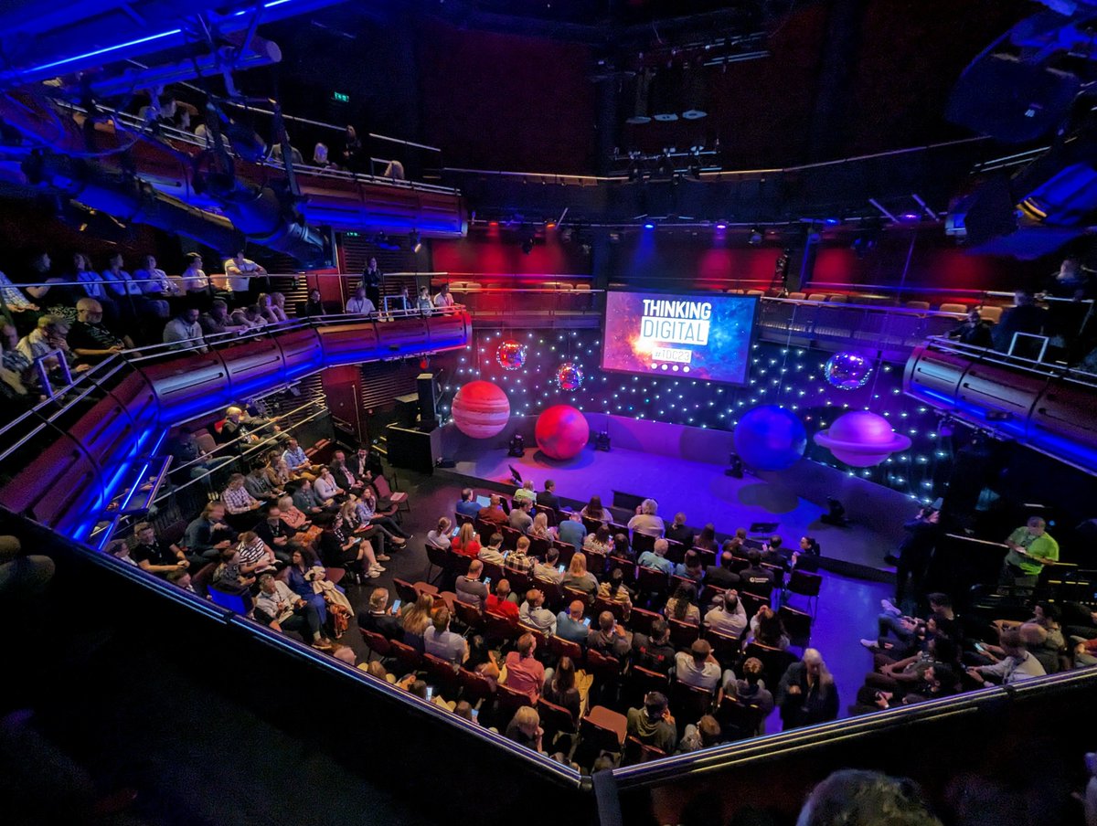 alexmoonpro's tweet photo. #tdc23 kicking off at Sage Gateshead - good to be here this morning representing @PlaceChangers on the North East tech scene. #tech #digitalfirst #thinkingdigital https://t.co/m4nLfE73wo