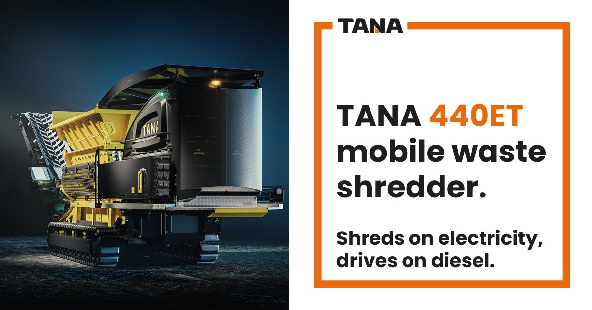 TanaLtd's tweet image. The TANA 440ET makes it possible to process numerous waste streams with minimal emotions and a vast reduction in noise pollution.

To find out more visit tanauk.com/shredders
#waste #recycle #shreddermachine #wastetoenergy #heavyequipment #industryleading #wastemanagment #Skip