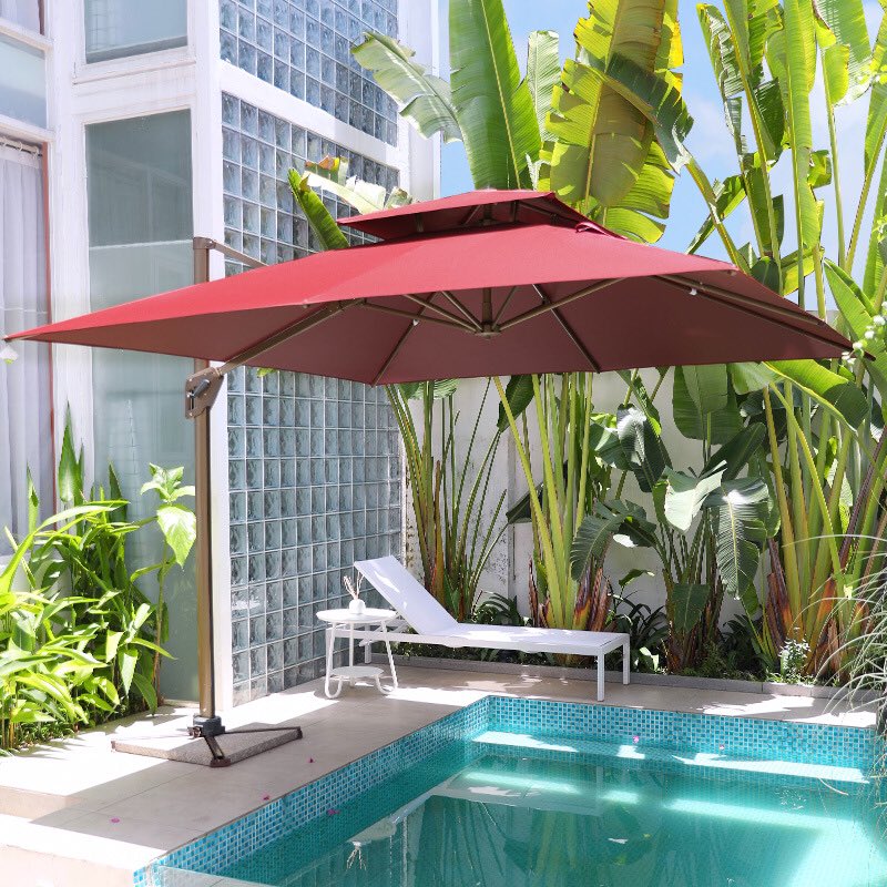Outdoor sunshade umbrella, villa, garden, courtyard, sun umbrella, outdoor outdoor coffee shop, white pavilion, Roman umbrella.
