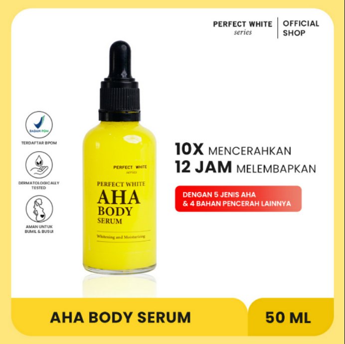 alfensaa's tweet photo. 🆙 PERFECT WHITE AHA Body Serum Whitening &amp; Moisturizing dengan harga Rp34.900 - Rp56.500. Dapatkan di Shopee sekarang! https://t.co/HICCKvGMjc https://t.co/VeGuaIStnO