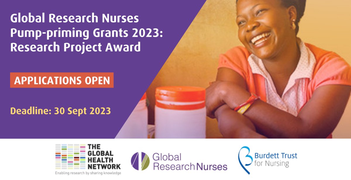 Are you a nurse or midwife in need of funding to lead a #research project? Announcing Global Research Nurses Pump-priming Grants 2023: Research Project Award, for projects in LMICs Apply by 30 Sept 2023 globalresearchnurses.tghn.org/opportunities/…