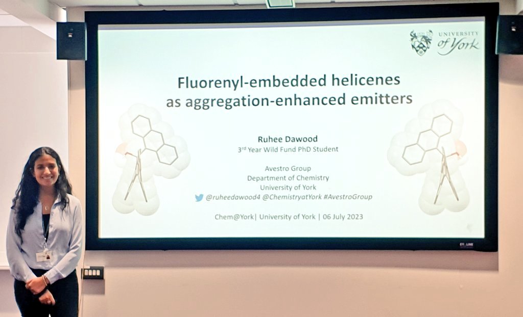 Alyssa Avestro, PhD (@ajavestro) on Twitter photo Double congrats ๐ to #AvestroGroup #MolMatYork #PhDs Ruhee <a href="/ruheedawood4/">Ruhee Dawood</a> & Fraser for each receiving 1 of 6 Roger Mawby Demonstrator Awards for the most <a href="/ChemistryatYork/">Chemistry at York</a> UG nominations ๐๐ A super bonus on the day we also celebrate their work at the 1st Chem@York Symposium! ๐ Double congrats ๐ to #AvestroGroup #MolMatYork #PhDs Ruhee <a href="/ruheedawood4/">Ruhee Dawood</a> & Fraser for each receiving 1 of 6 Roger Mawby Demonstrator Awards for the most <a href="/ChemistryatYork/">Chemistry at York</a> UG nominations ๐๐ A super bonus on the day we also celebrate their work at the 1st Chem@York Symposium! ๐