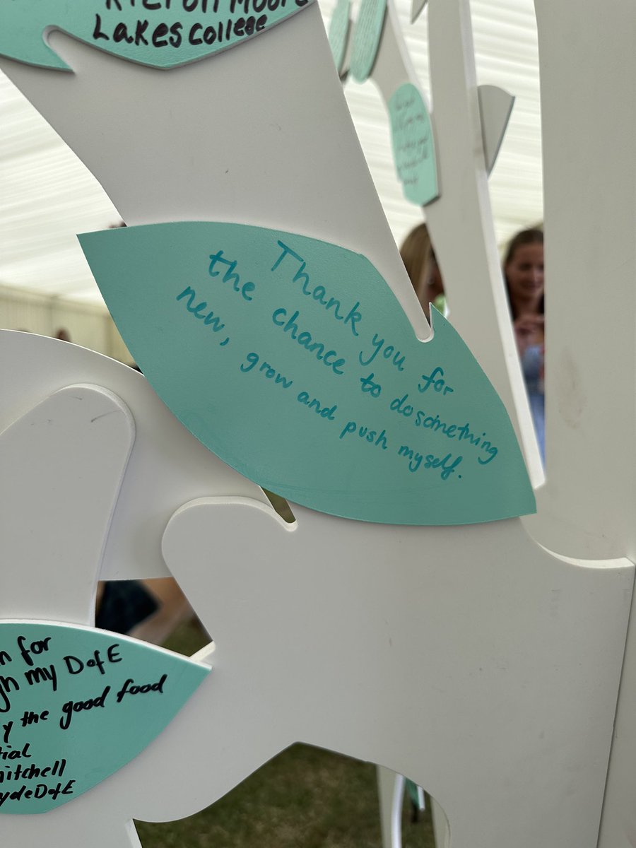 DofE's tweet photo. We’ve loved reading your leaves today at our Gold Award celebration in Scotland 🍃💜 https://t.co/cIZje4dP5a