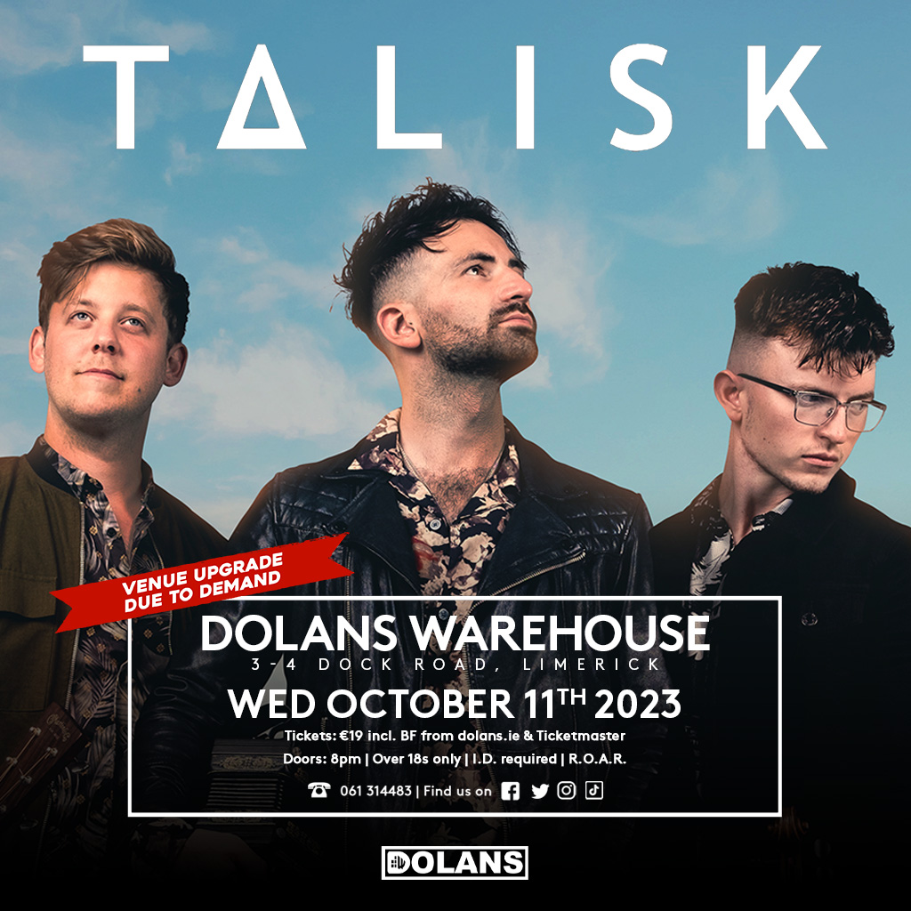 ***VENUE UPGRADE*** Due to demand, the Talisk show has been moved to the Warehouse. Tickets from dolans.yapsody.com/event/index/75… Ground-breaking, chart-topping, genre-bending, globetrotting, instantly enthralling…