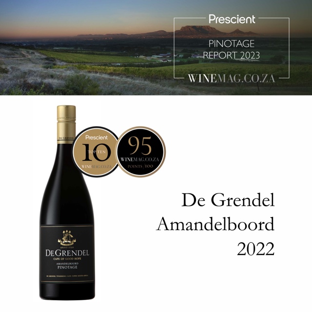 We’re thrilled to announce that our Amandelboord Pinotage 2022 is a Top 10 winner of the @Winemag Prescient Pinotage Report 2023, scoring an incredible 95 points! 🏅 🍷 Well done to Charles, Morgan and the team 👏