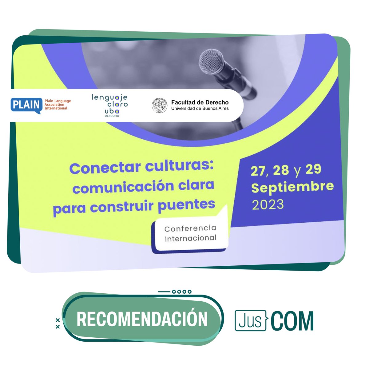 Por primera vez la prestigiosa Plain Language Association International (PLAIN) organiza su evento en una ciudad de América Latina, gracias al trabajo del Observatorio de Lenguaje Claro de la UBA. ¡Imperdible!

Exponen: Kevin Lehmann, María Marcela Marín y Leonardo Altamirano.