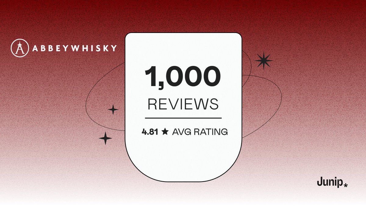 Woohoo <a href="/abbeywhisky/">Abbey Whisky</a> hits the 1,000 reviews mark with Junip!!💫 Well done 👏