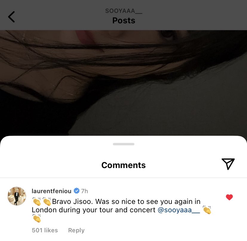 NEWSJISOO's tweet photo. Laurent Feniou (Cartier's Managing Director) commented on Jisoo’s instagram post. 

“👏👏Bravo Jisoo. Was so nice to see you again in London during your tour and concert. 👏👏”

#JISOO #FLOWER #꽃 #ME https://t.co/2hACdMQGPh