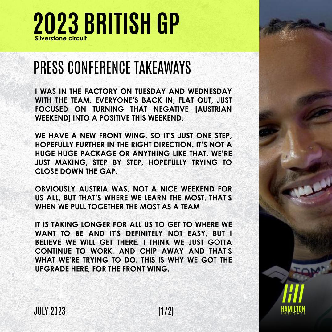 Hamilton Insights on Twitter: "🎙️| Lewis: “we just gotta continue to